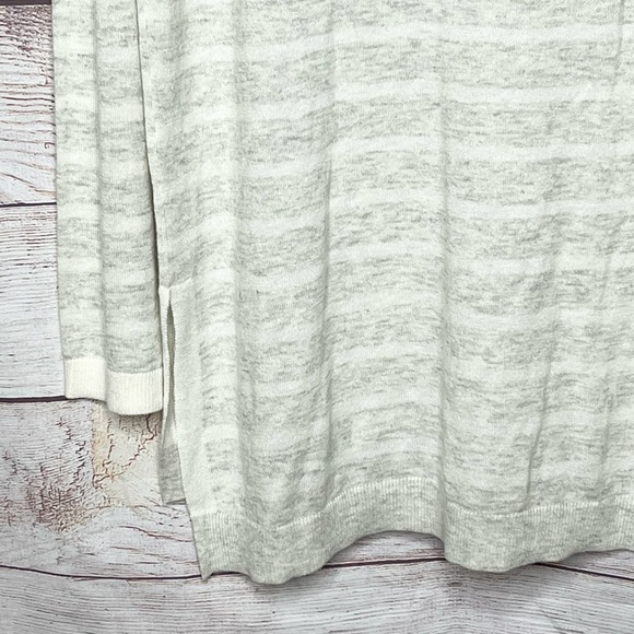 Loft Women's Long Sleeve Striped Wool Blend Cozy Tunic Sweater Top New Size M - Picture 2 of 6